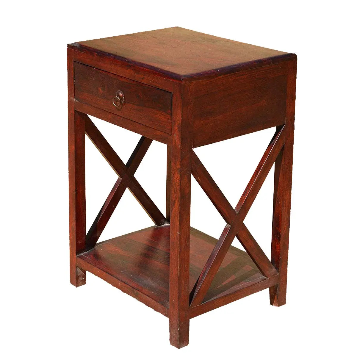Solid Wood Merca Bedside Storage Table for Living Room