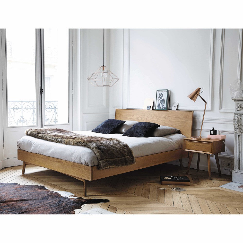 Mango Wood Risco Bedside Storage Table for Living Room