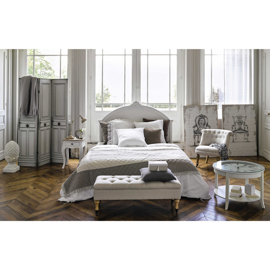 Mango Wood Baiyer One Drawer Selves Bedside Storage Table for Bedroom | White Finish Aprodz