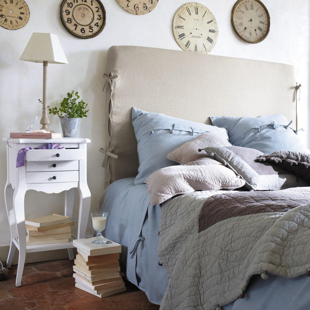 Solid Wood Piura Three Drawer Selves Bedside Storage Table for Bedroom | White Finish