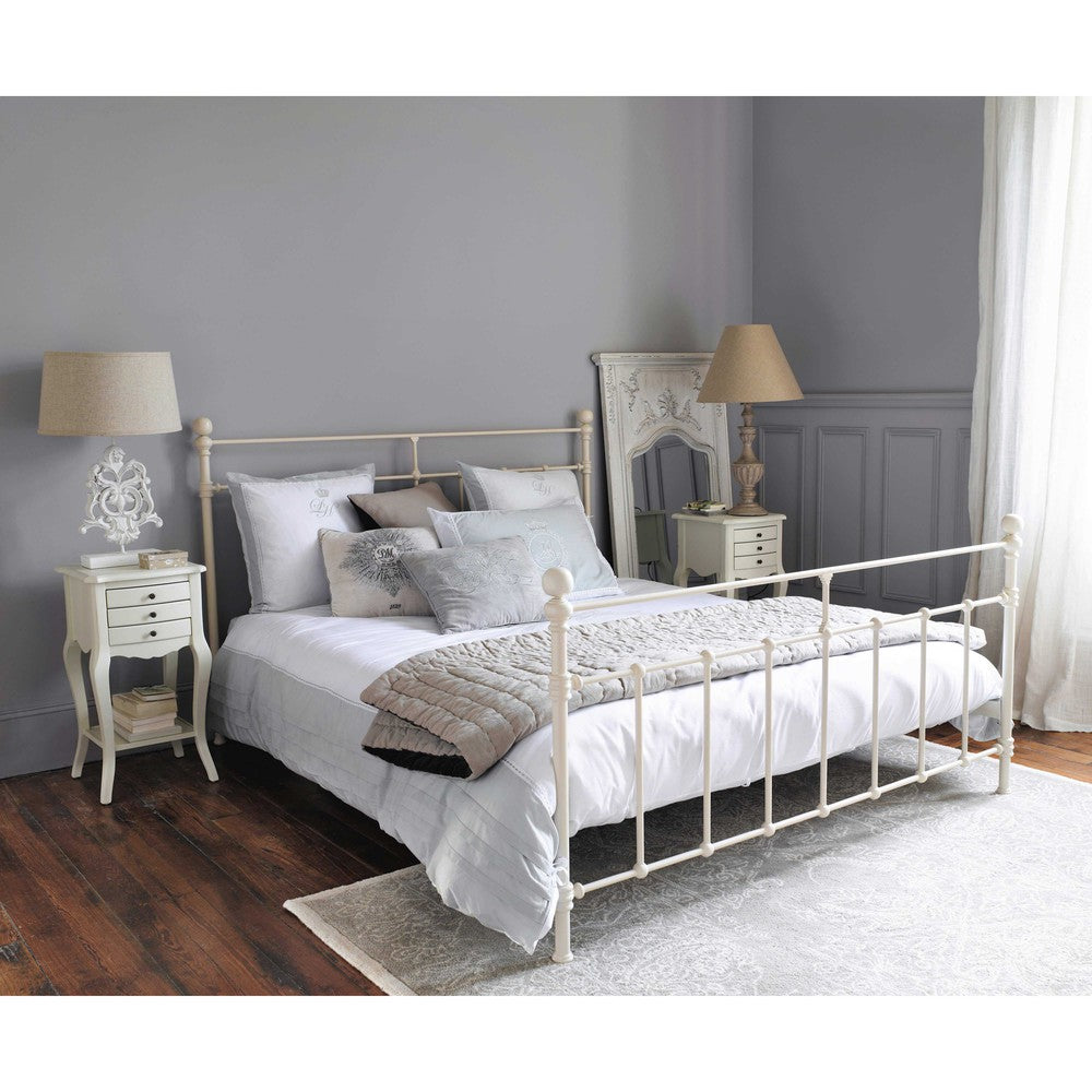 Solid Wood Piura Three Drawer Selves Bedside Storage Table for Bedroom | White Finish