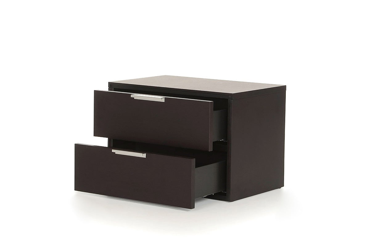 Mango Wood Cubo Bedside Table for Bedroom Living Room with 2 Drawer End Table