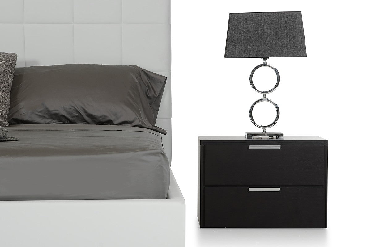 Mango Wood Cubo Bedside Table for Bedroom Living Room with 2 Drawer End Table