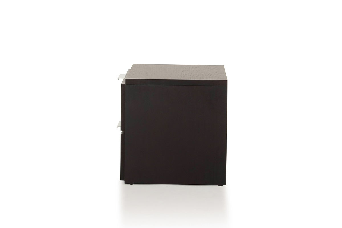Mango Wood Cubo Bedside Table for Bedroom Living Room with 2 Drawer End Table