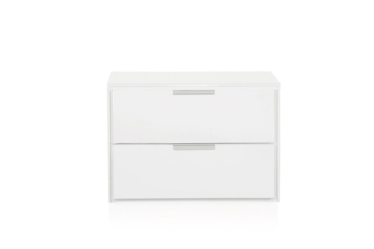 Mango Wood Cubo Bedside Table for Bedroom Living Room with 2 Drawer End Table