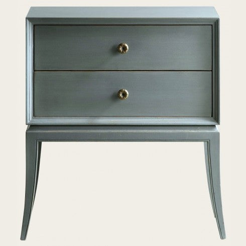 Lajas Mango Wood Bedside Table with Two Drawer