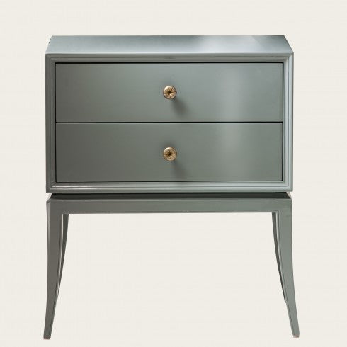 Lajas Mango Wood Bedside Table with Two Drawer