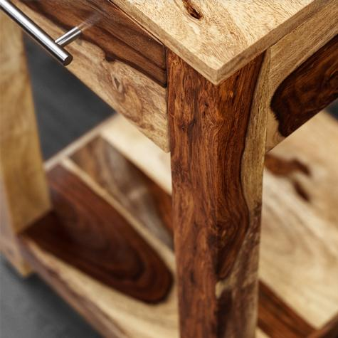 Sheesham Wood Hitmi Bedside Table for Bedroom Living Room with 1 Drawer End Table