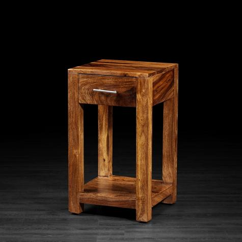 Sheesham Wood Hitmi Bedside Table for Bedroom Living Room with 1 Drawer End Table