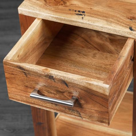 Sheesham Wood Hitmi Bedside Table for Bedroom Living Room with 1 Drawer End Table