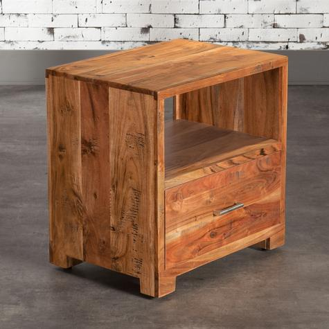Solid Wood Mary Bedside Storage Table for Living Room Aprodz