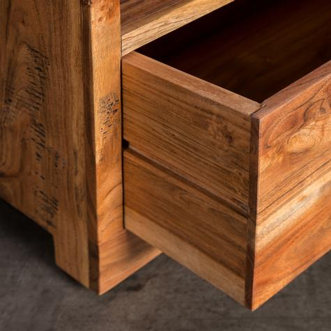 Solid Wood Mary Bedside Storage Table for Living Room