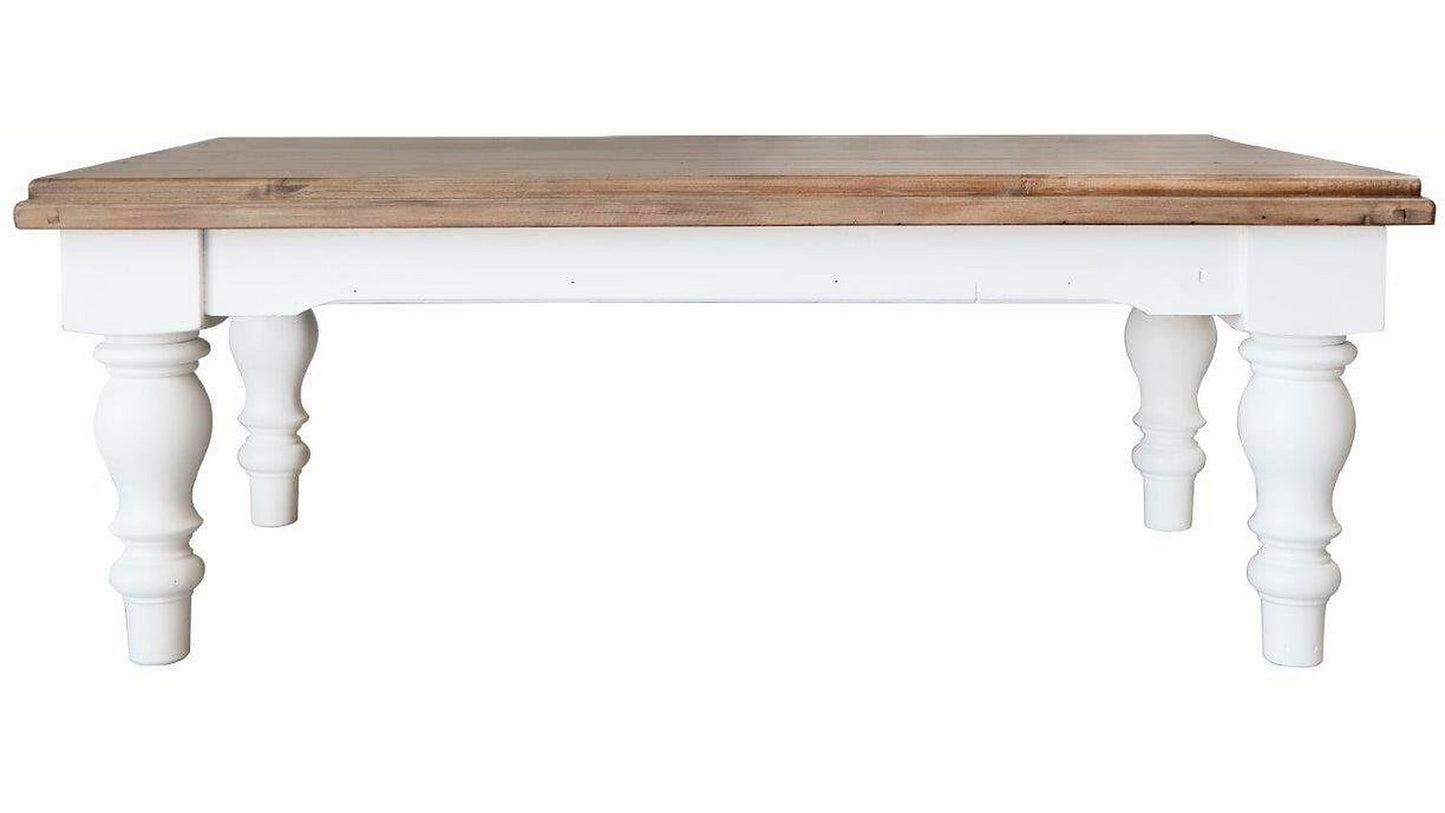 Solid Wood Biloku Stylish Coffee Table for Living Room | Center Table for Home | Brown White Finish