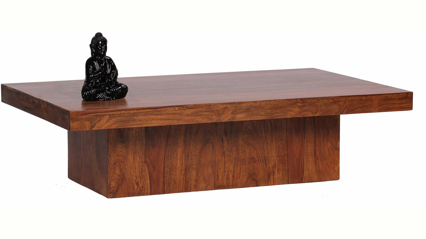 Sheesham Wood Zeelu Stylish Coffee Table for Living Room | Center Table for Home | Brown Finish