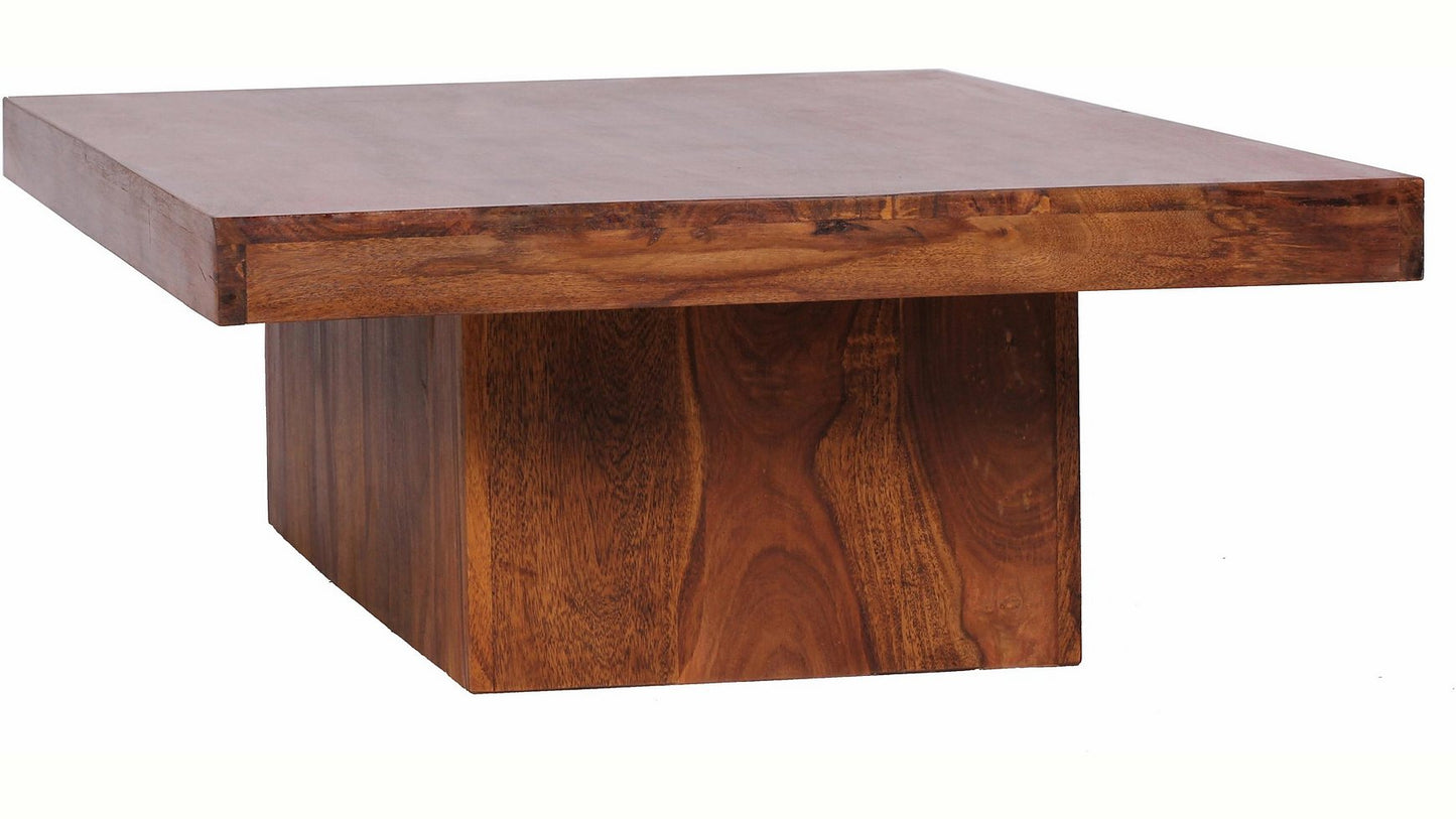 Sheesham Wood Zeelu Stylish Coffee Table for Living Room | Center Table for Home | Brown Finish