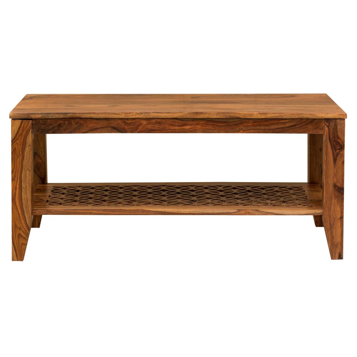Sheesham Wood Durque Stylish Coffee Table for Living Room | Center Table for Home | Brown Finish