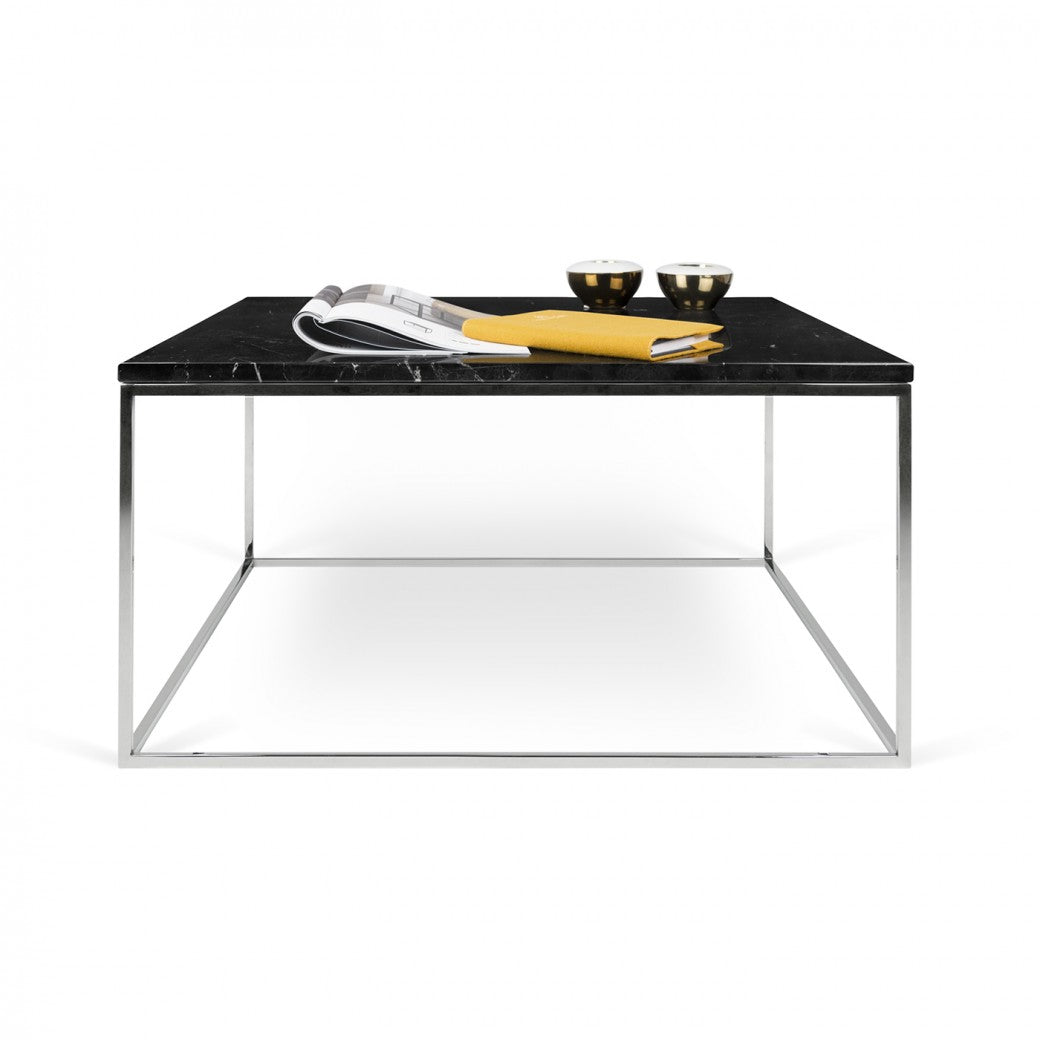 Stainless Steel Perlite Square Granite Top Coffee Table for Living Room | Center Table for Home