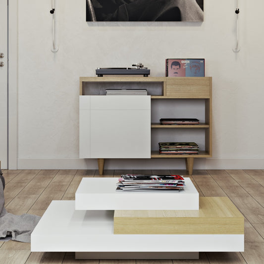 Solid Wood Lunar Stylish Coffee Table for Living Room | Center Table for Home