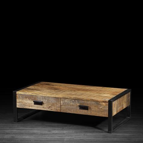 Mango Wood Negro Stylish Coffee Table for Living Room | Center Table for Home | Brown Finish