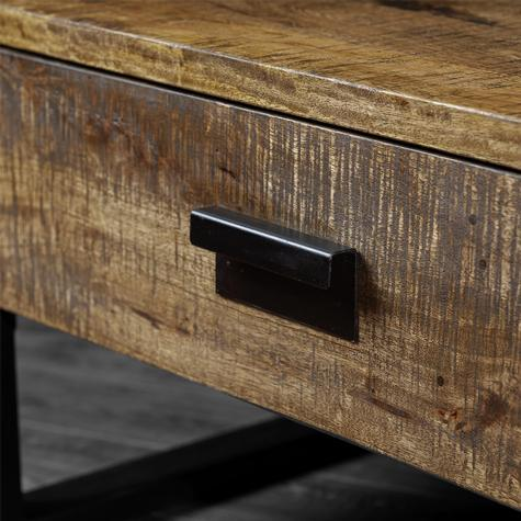 Mango Wood Negro Stylish Coffee Table for Living Room | Center Table for Home | Brown Finish