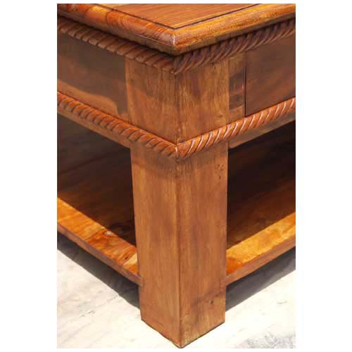 Sheesham Wood Pauji Stylish Coffee Table for Living Room | Center Table for Home | Brown Finish