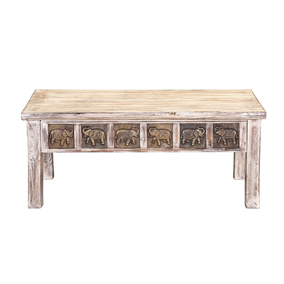 Mango Wood Roarima Stylish Coffee Table for Living Room | Center Table for Home | Brown Finish