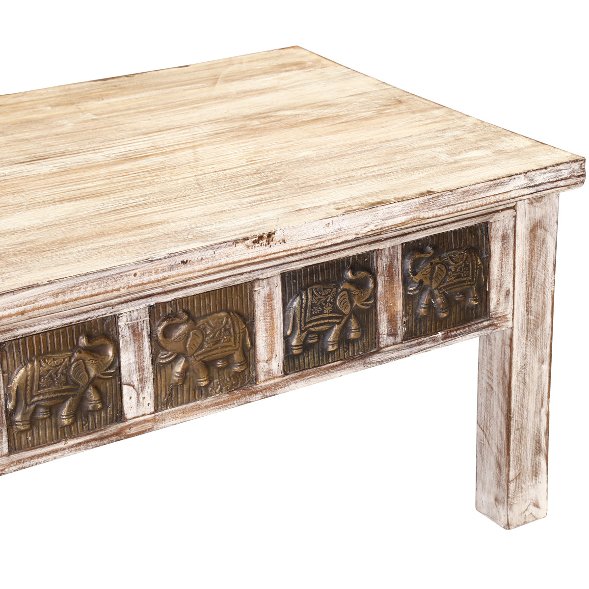 Mango Wood Roarima Stylish Coffee Table for Living Room | Center Table for Home | Brown Finish