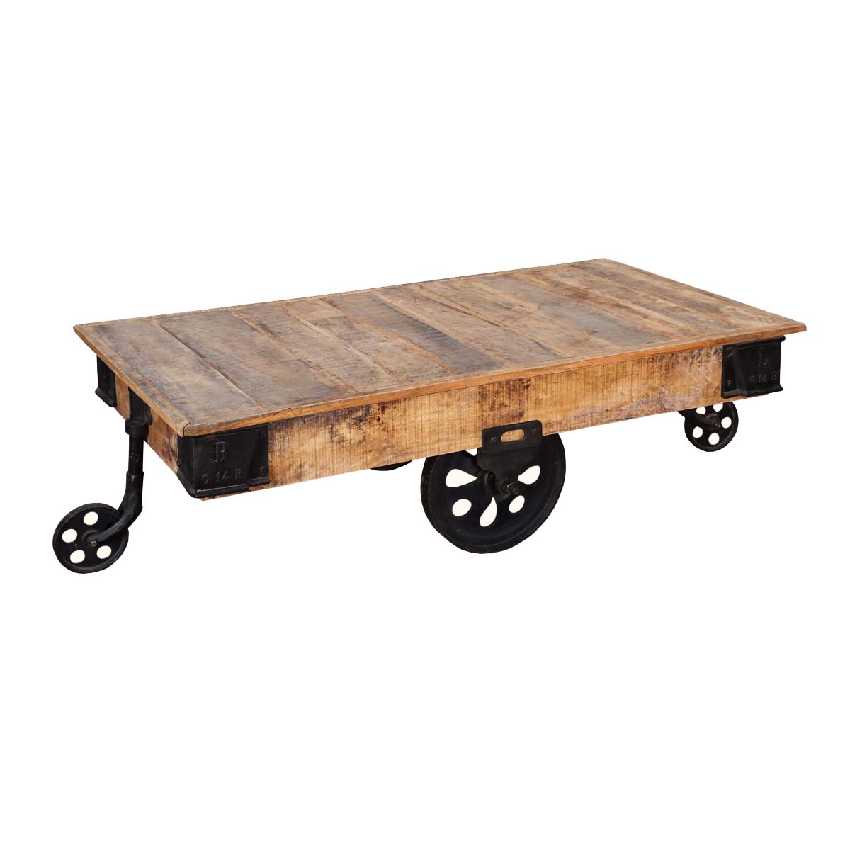 Mango Wood Wonken Stylish Coffee Table for Living Room | Center Table for Home | Brown Finish