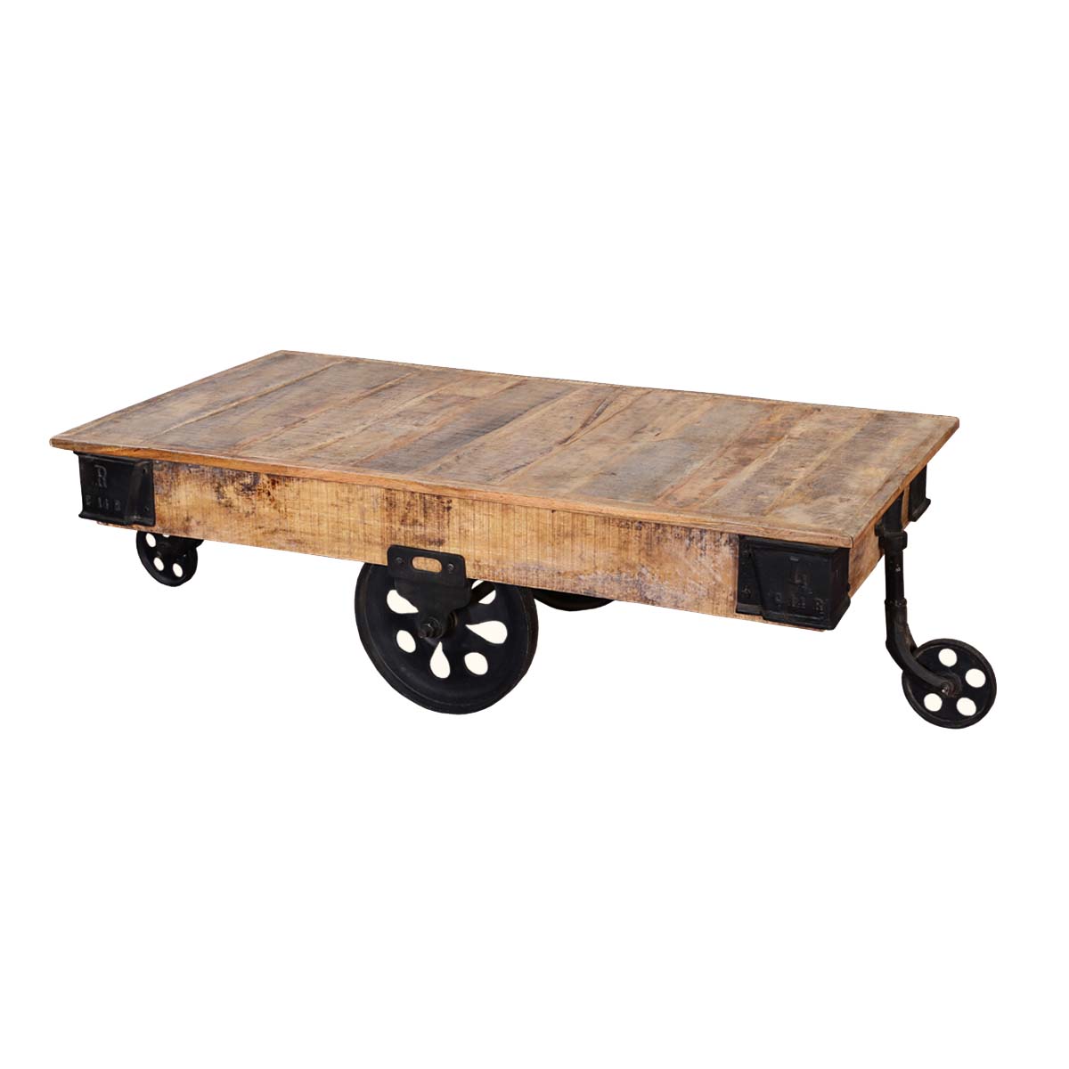 Mango Wood Wonken Stylish Coffee Table for Living Room | Center Table for Home | Brown Finish