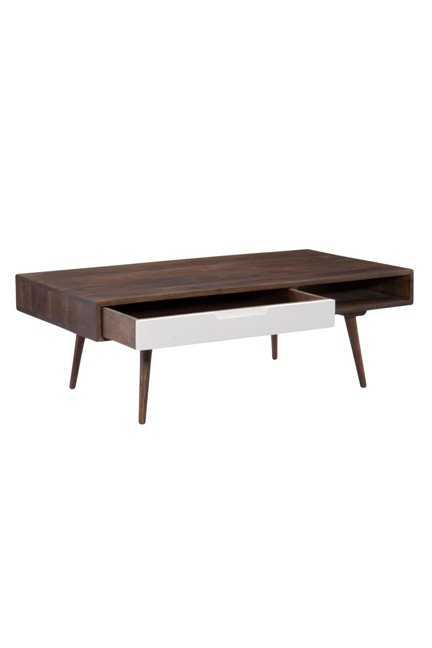 Sheesham Wood Curiapo Stylish Coffee Table for Living Room | Center Table for Home | Brown Finish