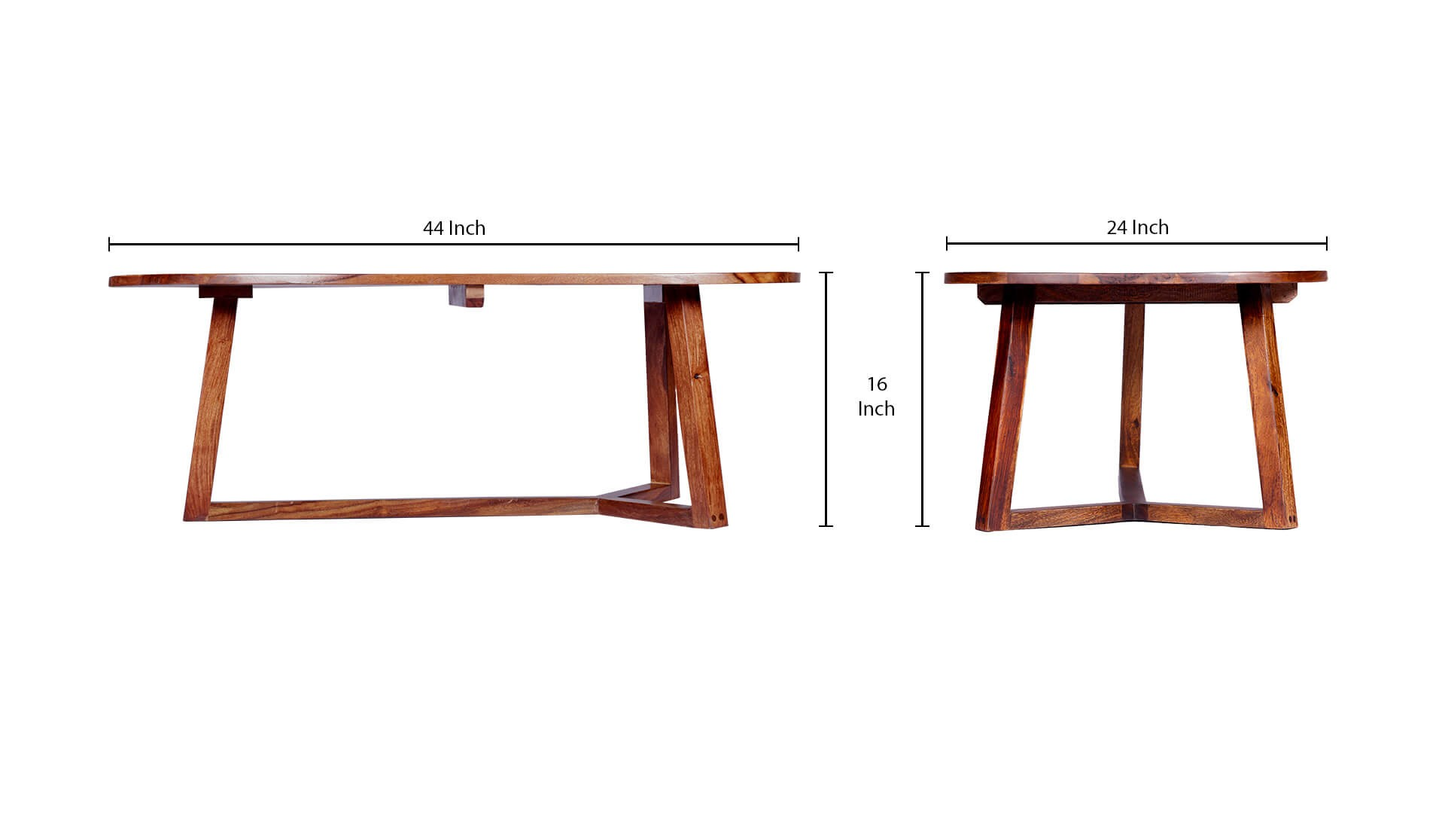 Solid Wood Stylish Sola Coffee Table for Living Room | Center Table for Home | Honey Oak Finish