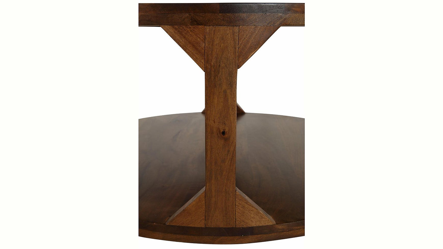 Mango Wood Holmia Stylish Coffee Table for Living Room | Center Table for Home | Brown Finish