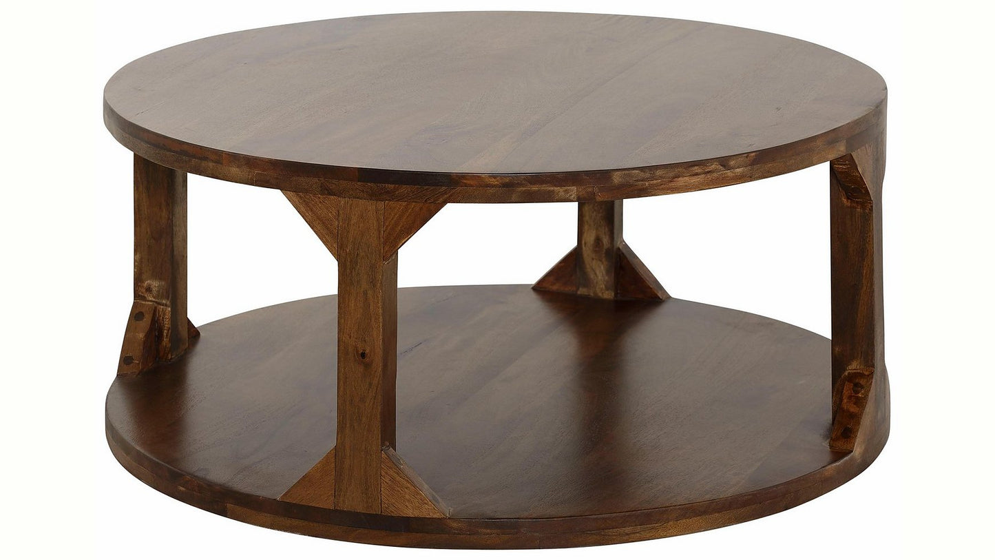 Mango Wood Holmia Stylish Coffee Table for Living Room | Center Table for Home | Brown Finish