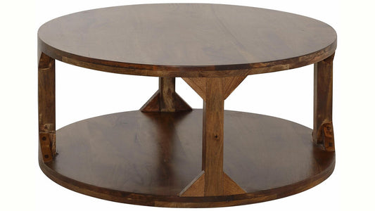 Mango Wood Holmia Stylish Coffee Table for Living Room | Center Table for Home | Brown Finish