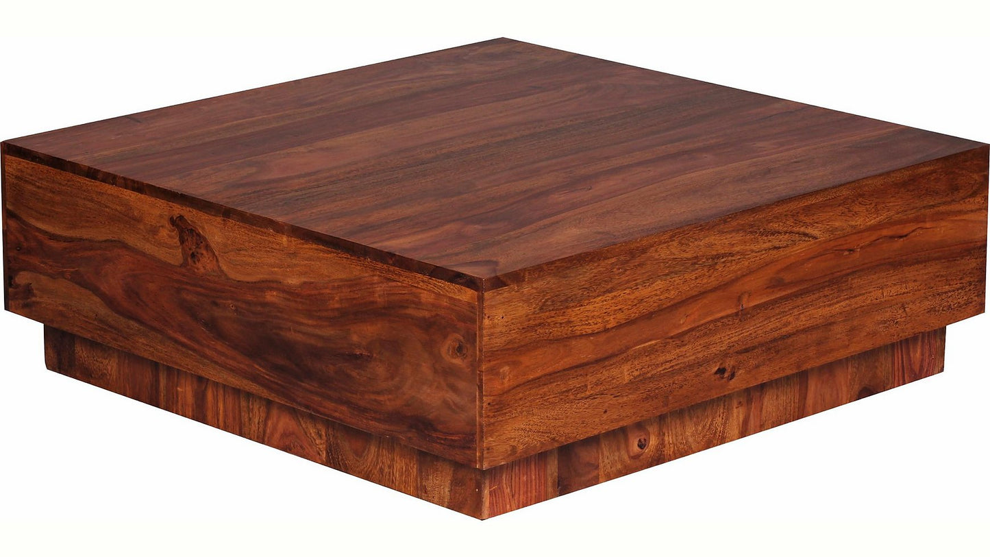Sheesham Wood Mahdia Stylish Coffee Table for Living Room | Center Table for Home | Brown Finish