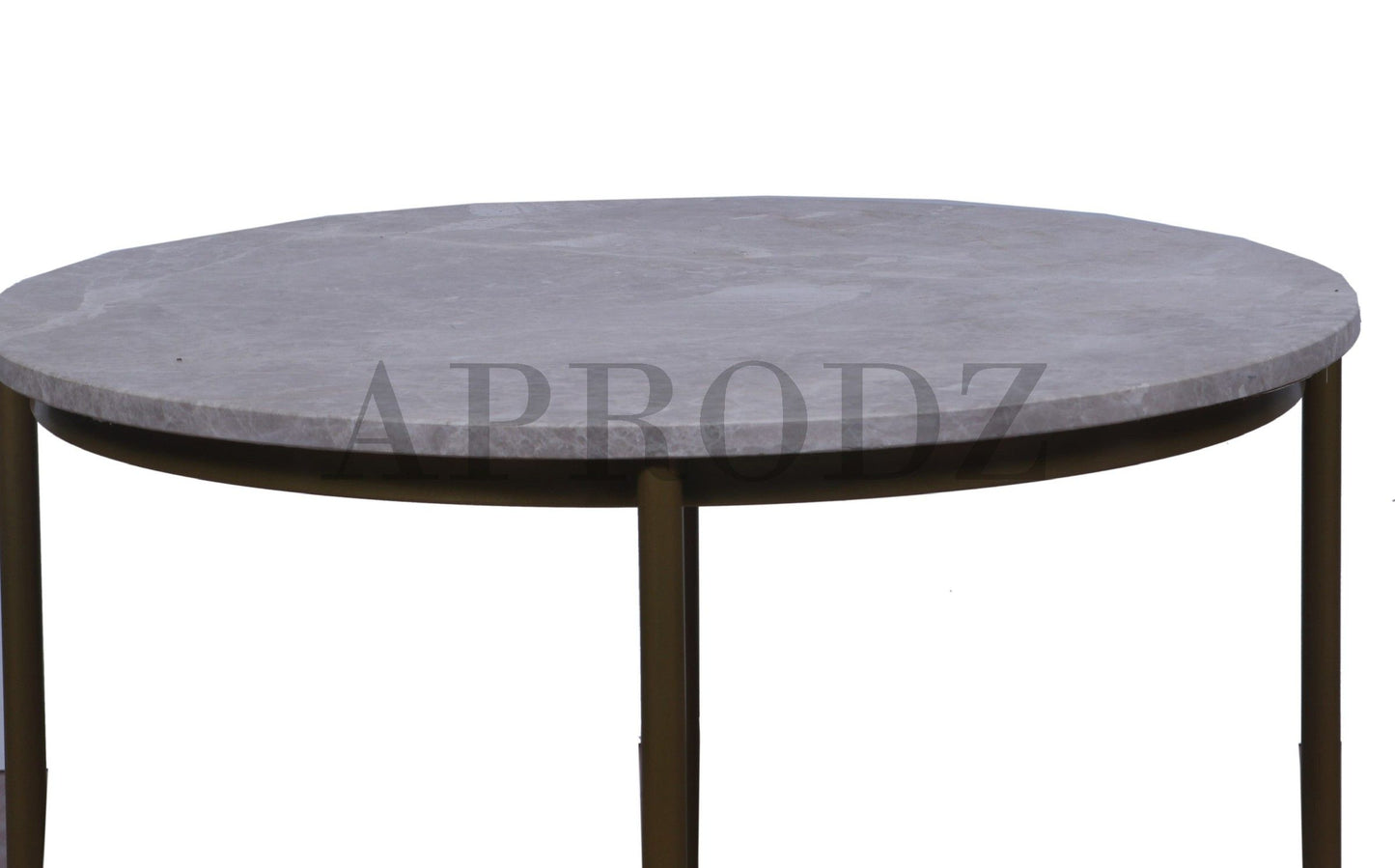 Marbmeto Italian Marble Top and Metal Coffee Table (Metal - Grey + Gold PowderCoated)