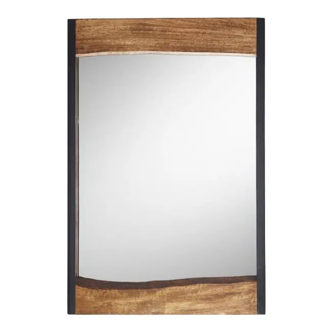 Mango Wood Moran Wall Decorative Mirror Frame| Wooden Mirror | Brown Finish