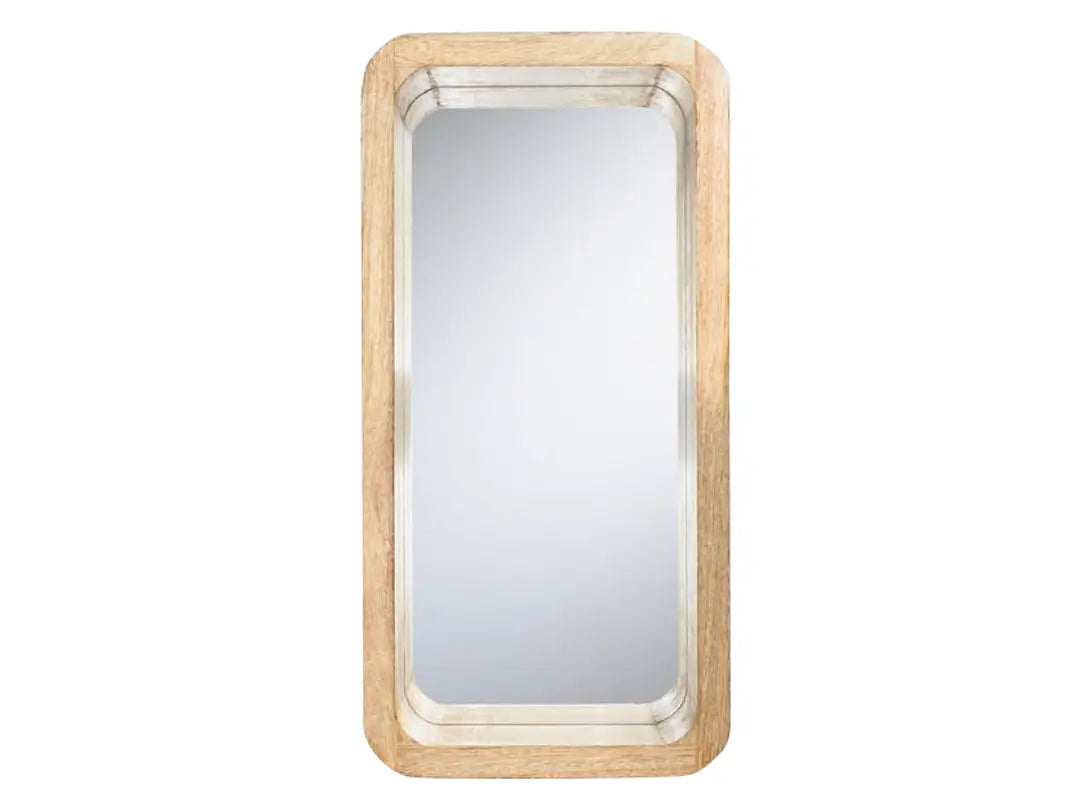Mango Wood Atara Wall Decorative Mirror Frame| Wooden Mirror | Brown Finish