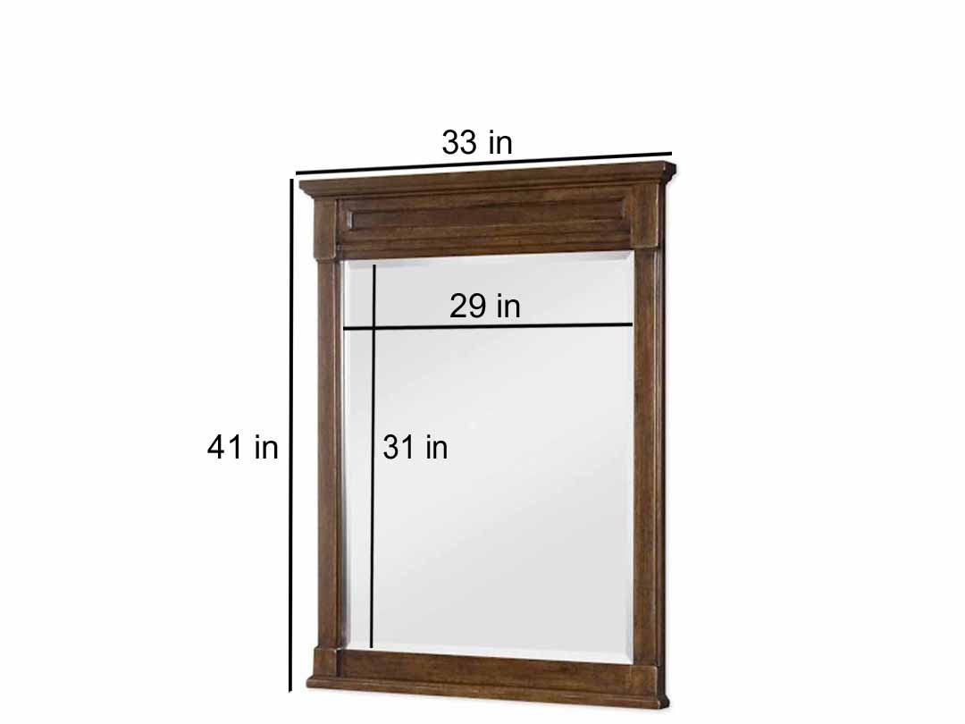 Sheesham Wood Cian Wall Decorative Mirror Frame| Wooden Mirror | Brown Finish