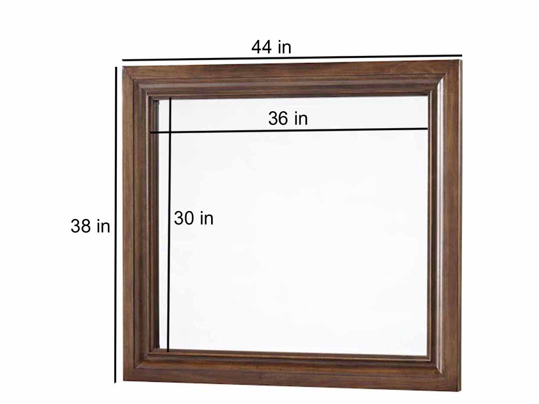 Sheesham Wood Tisip Wall Decorative Mirror Frame| Wooden Mirror | Brown Finish