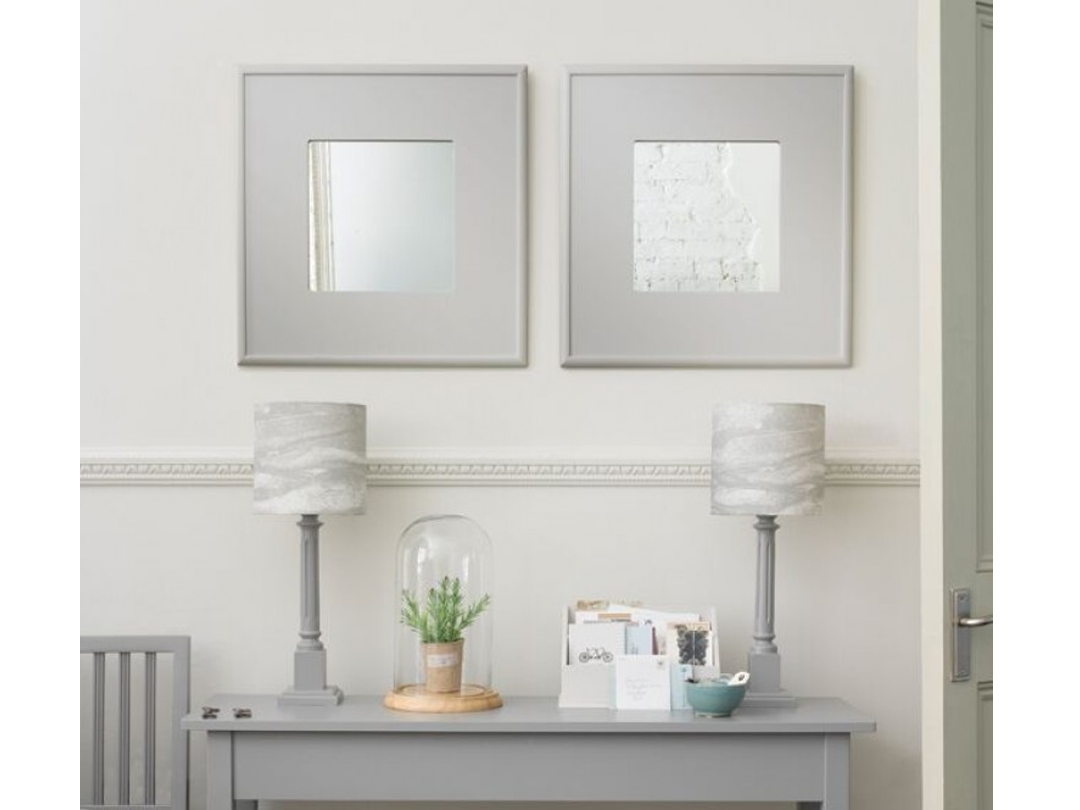 Mango Wood Azubu Wall Decorative Mirror Frame| Wooden Mirror | White Finish
