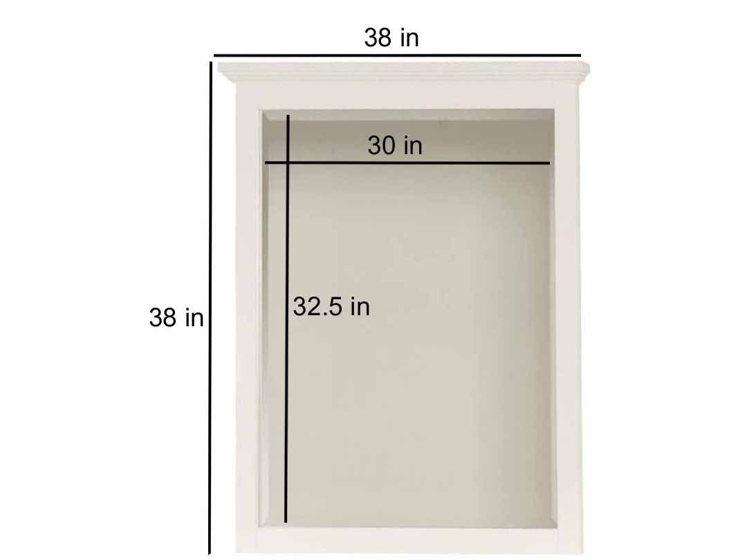 Mango Wood Haniy Dresser Decorative Mirror Frame| Wooden Mirror | White Finish