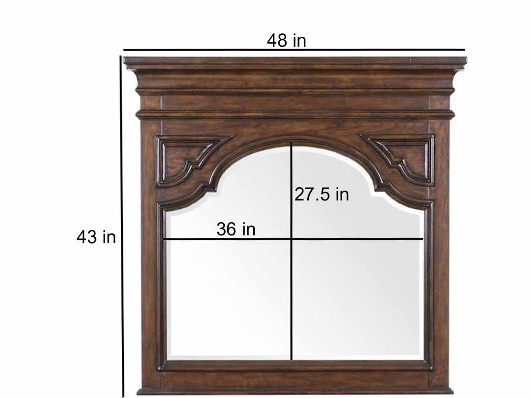 Mango Wood Neph Dresser Decorative Mirror Frame| Wooden Mirror | Brown Finish