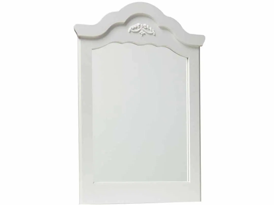 Mango Wood Mercu Dresser Decorative Mirror Frame| Wooden Mirror | White Finish