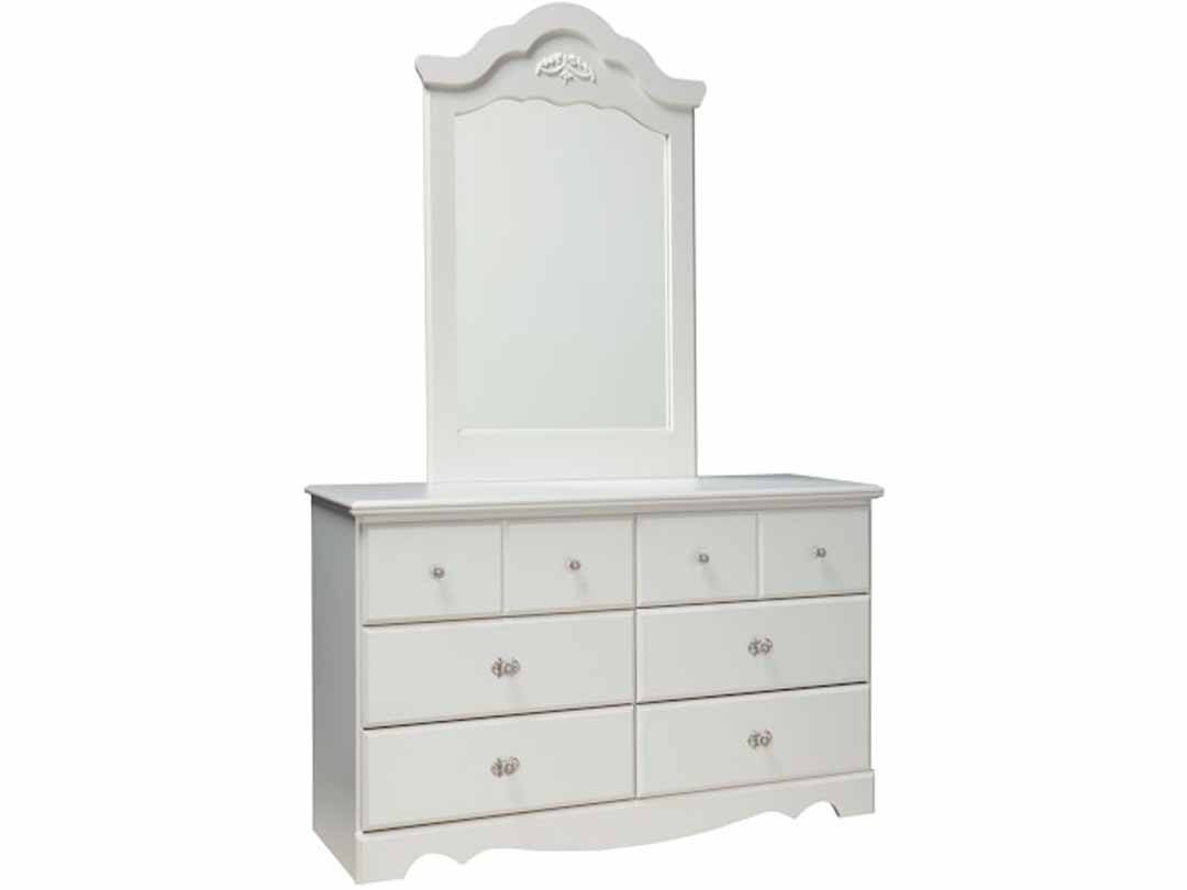 Mango Wood Mercu Dresser Decorative Mirror Frame| Wooden Mirror | White Finish