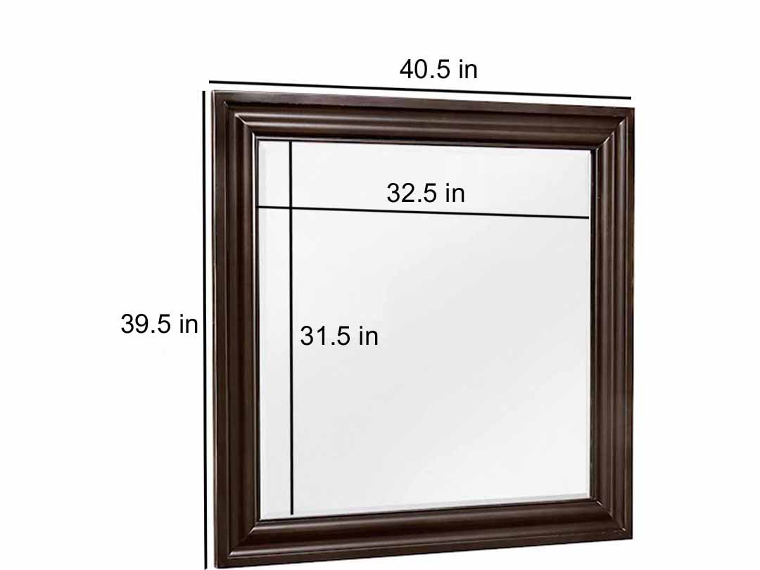 Mango Wood Alexan Dresser Decorative Mirror Frame| Wooden Mirror | Brown Finish