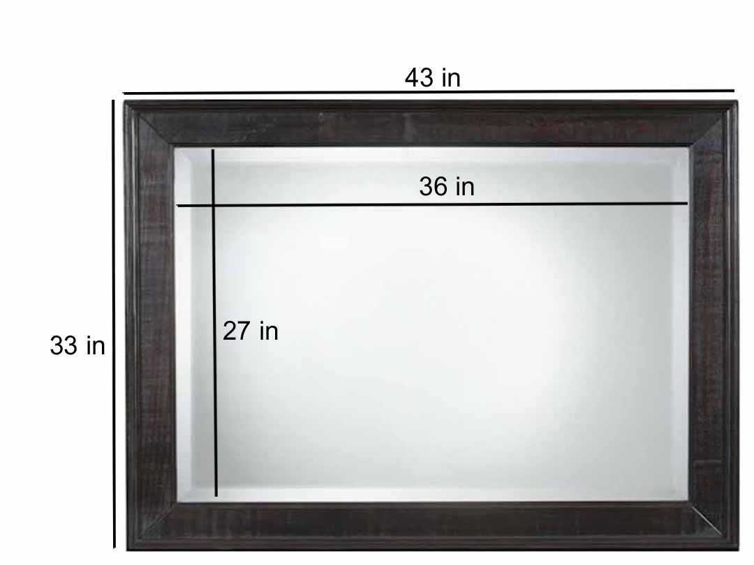 Mango Wood Doro Dresser Decorative Mirror Frame| Wooden Mirror | Brown Finish