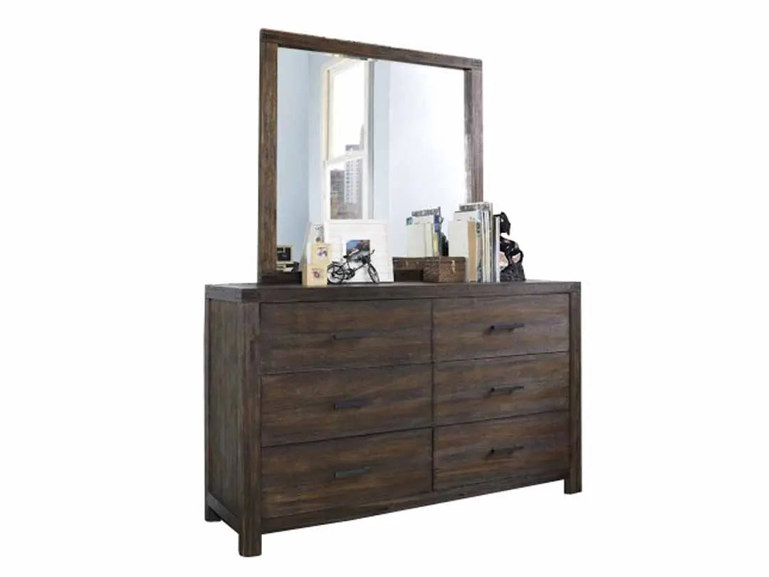 Mango Wood Esyll Dresser Decorative Mirror Frame| Wooden Mirror | Brown Finish
