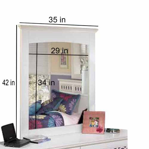 Mango Wood Cadogn Dresser Decorative Mirror Frame| Wooden Mirror | White Finish