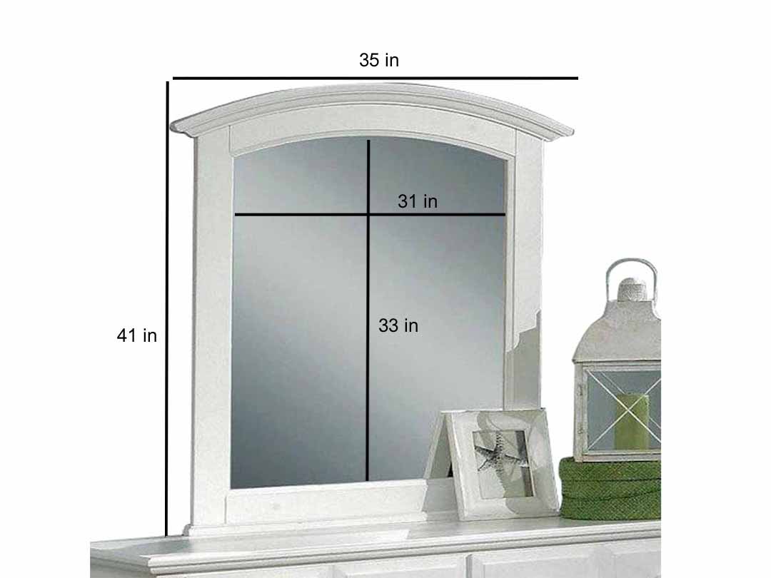 Mango Wood Home Decorative Eilei Dresser Wall Mirror for Living Room | Brown Finish